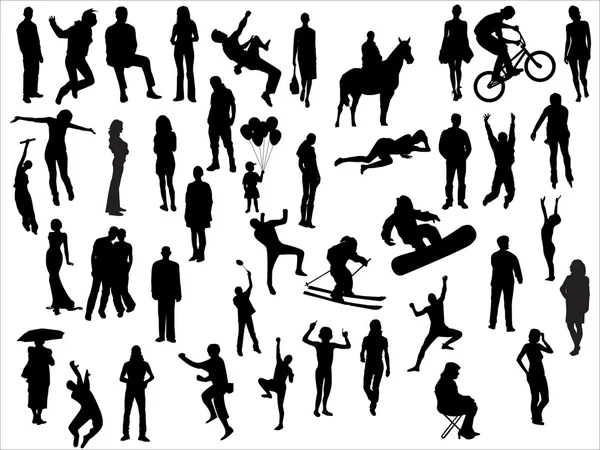 Vector Pack Various Silhouettes — Stock Vector