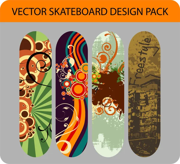 Skateboard design — Stockový vektor