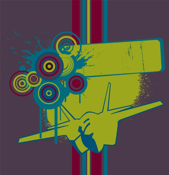 Abstraktní Vektorová Ilustrace Funky Banner Bublina Mrak Inkoust Splash Stíhací — Stockový vektor