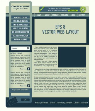 Vector web layout clipart