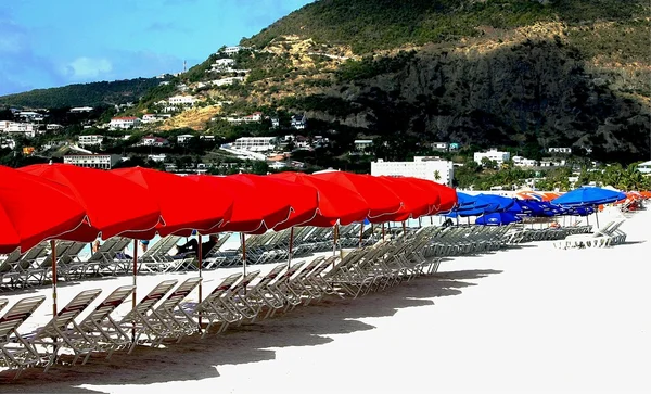 Caribbean parasols — Stock Photo, Image