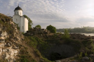 St. George's Church in the Ladoga Fortress. clipart