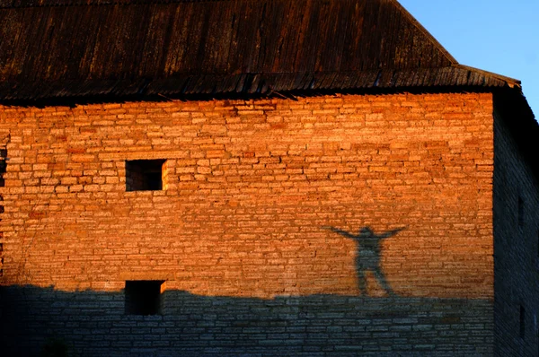 Schatten auf einer Festung. — Stockfoto
