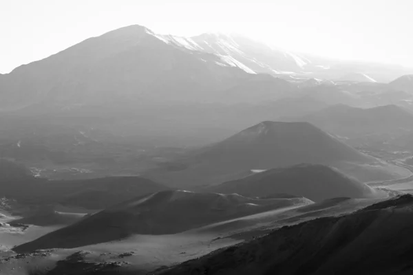 stock image Haleakala in black and white.