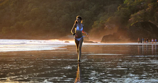 Jung Schön Strand Eins Pazifikküste Des Ozeans Costa Rica — Stockfoto