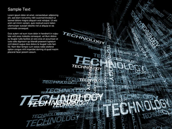 Interacción Símbolos Tridimensionales Sobre Tema Las Tecnologías Modernas — Foto de Stock