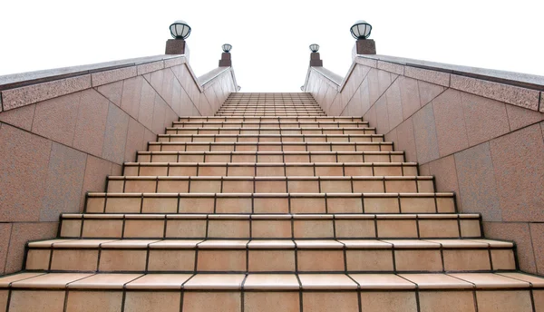 stock image Outside staircase facing cloudy sky