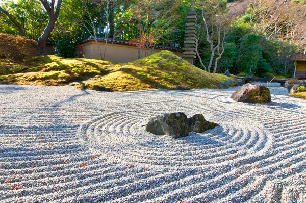 Kamenná Zahrada Zen Slunečné Ráno — Stock fotografie