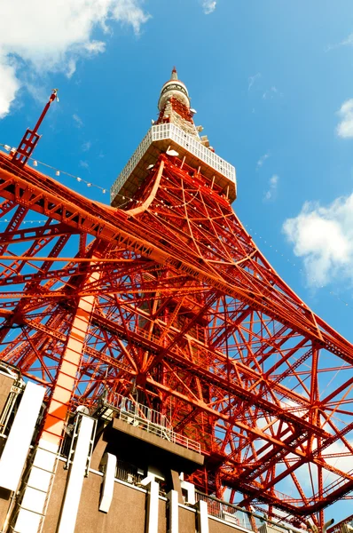Tokyo tower face cloudy sky — Stock Photo, Image