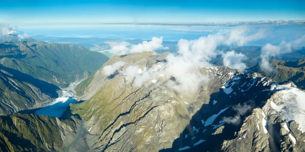 Visualizza il ghiacciaio Fox nella Nuova Zelanda meridionale — Foto Stock