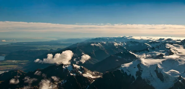View above the Southern Alps — Stock Photo, Image