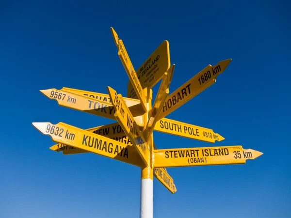 stock image Signpost in Sterling point Bluff