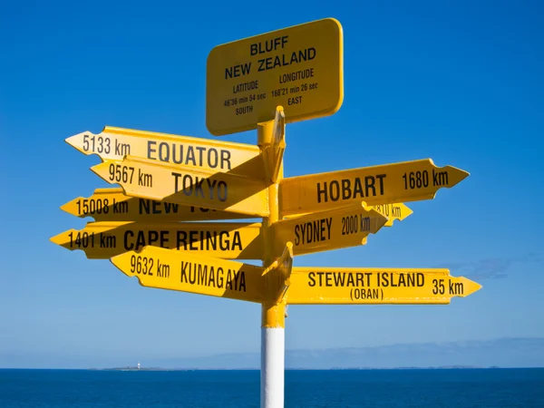 stock image Sign post in Sterling point Bluff