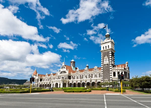 stock image Dunedin Railway station during a sunny day