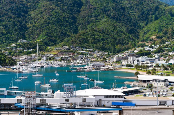 stock image Small idyllic yacht harbor