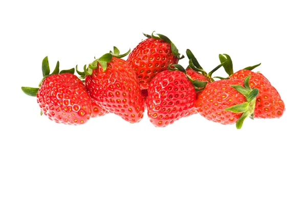 ホワイト上の多くのわら果実をクローズ アップ — ストック写真
