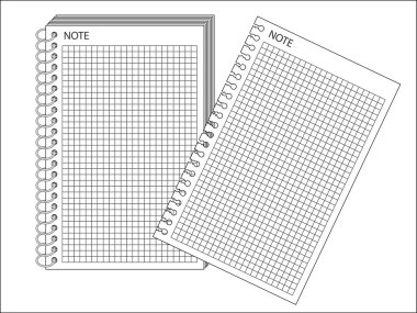 Spiral bound notepad clipart