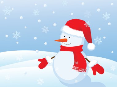 Christmas snowman clipart