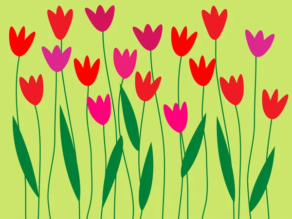 Spring flower garden — Stock Vector