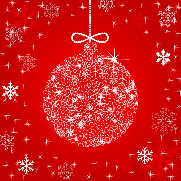 Illustrazione palla di Natale — Vettoriale Stock