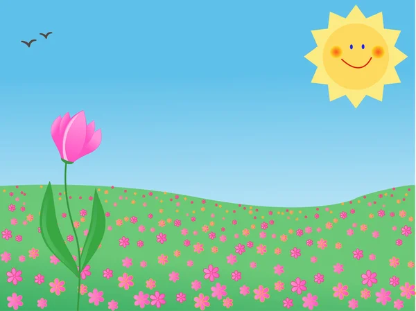 草原の花 — ストックベクタ