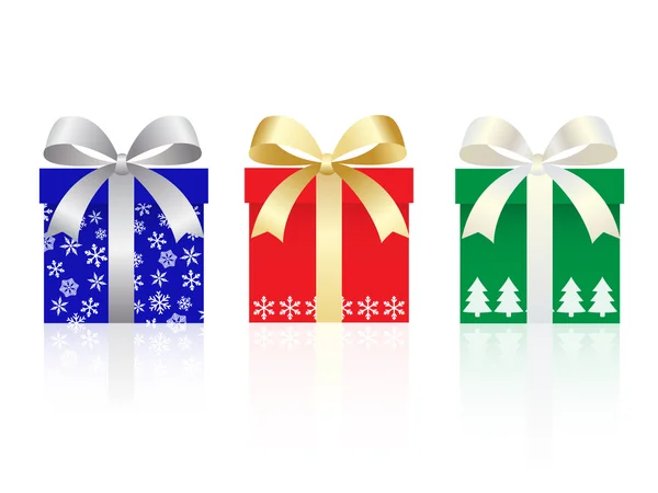 Christmas gift box set — Stock Vector