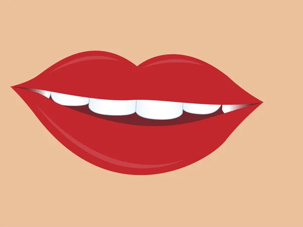 魅力的な女性の唇 — ストックベクタ