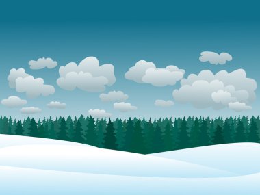  winter scene clipart