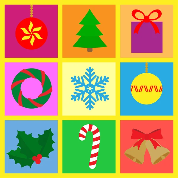 Set di simboli natalizi — Foto Stock