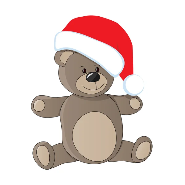 stock image Teddy with christmas cap