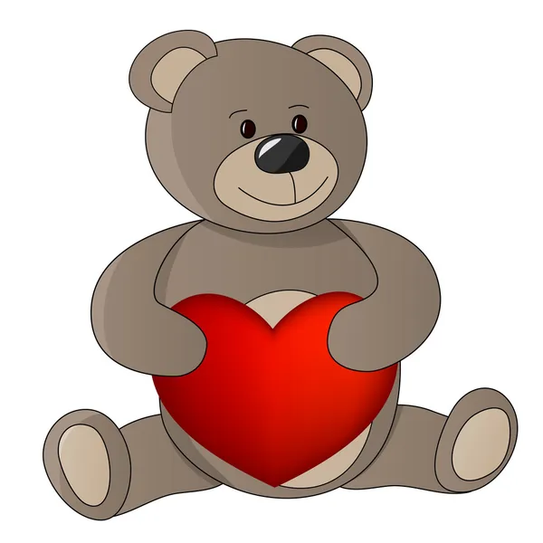 Teddy with valentine — Stock Photo, Image