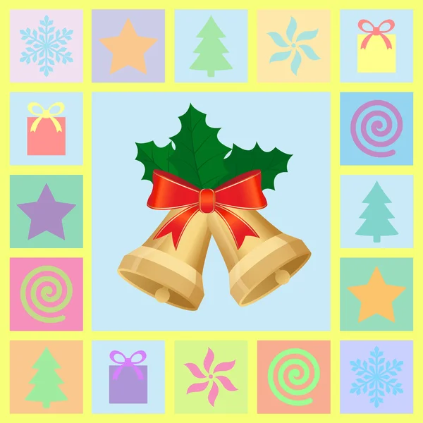 Vánoční symboly nastaveny — Stock fotografie