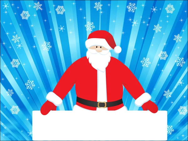 Weihnachtsmann mit Banner — Stockfoto
