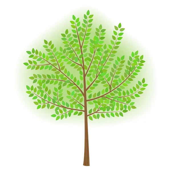 Зеленое стилизованное дерево — стоковое фото