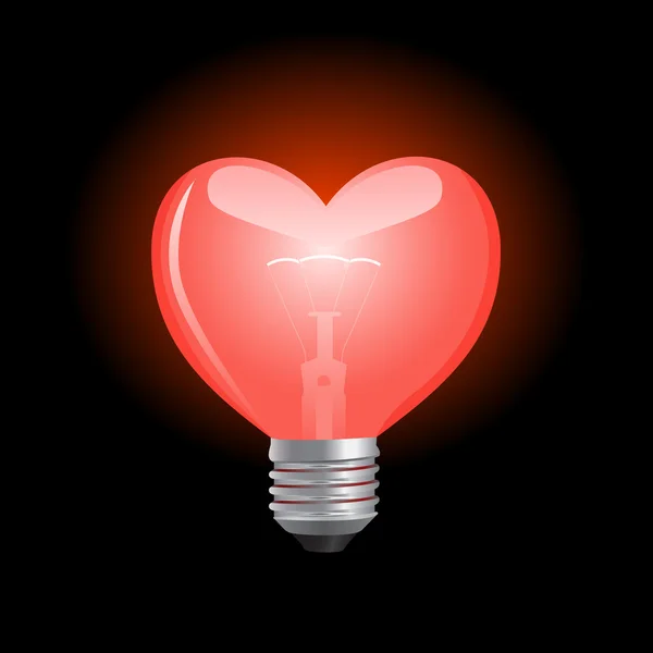 Heart shaped bulb — Stock Photo, Image