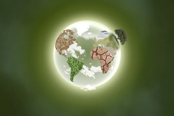 Planet mit Kontinenten — Stockfoto