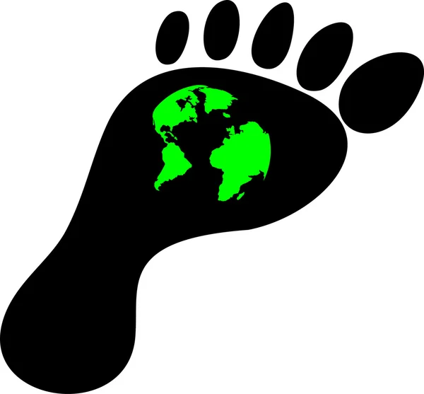Ecologische voetafdruk van de mensheid op de planeet — Stockvector