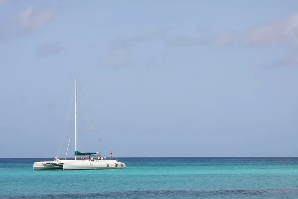 stock image Catamaran in caribbean sea