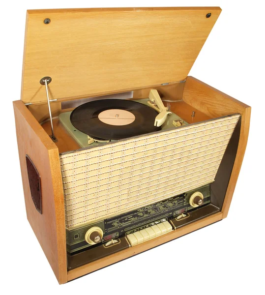 Vintage radio-gramophone — Stock Photo, Image