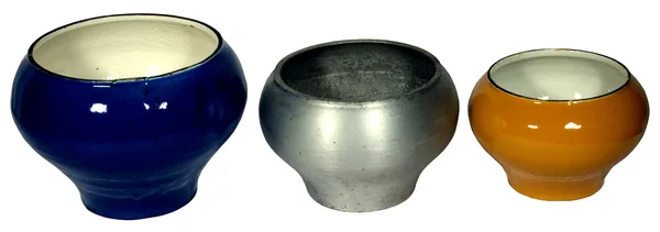 Três jarros da forma original . — Fotografia de Stock