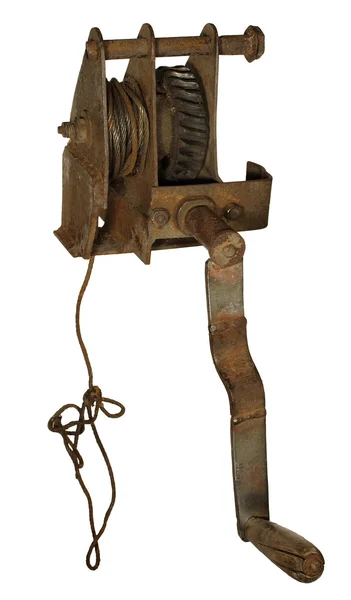 Old hand winch — Stock Photo, Image