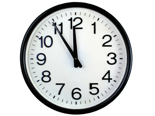 Настінний Годинник Ізольовано Над Білим — стокове фото