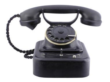 Old Telephone - hand made clipping path included clipart