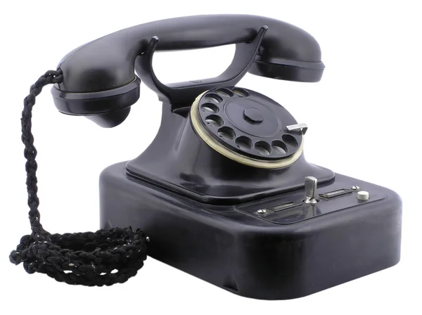 Telepon hitam lama — Stok Foto