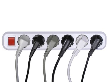 Power Outlet and power cables clipart