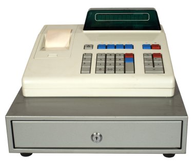 Cash register on a white background. clipart