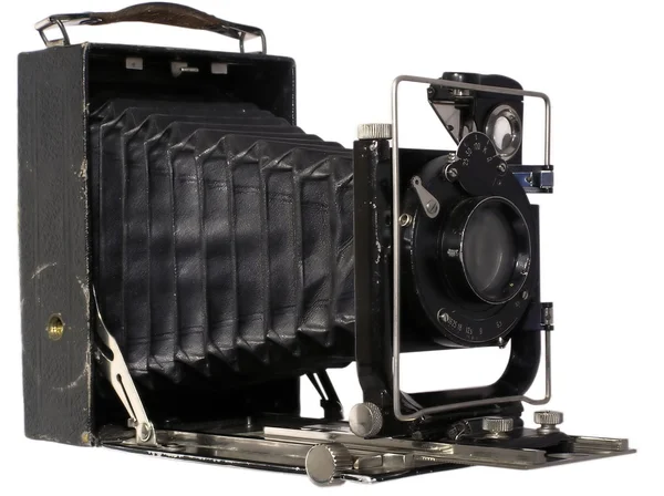Vintage klassisk kamera med päls. — Stockfoto