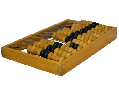 beyaz üzerine eski abacus