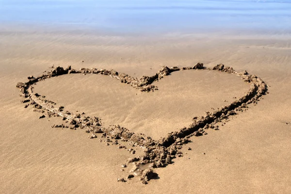 Beachy love heart — Stock Photo, Image