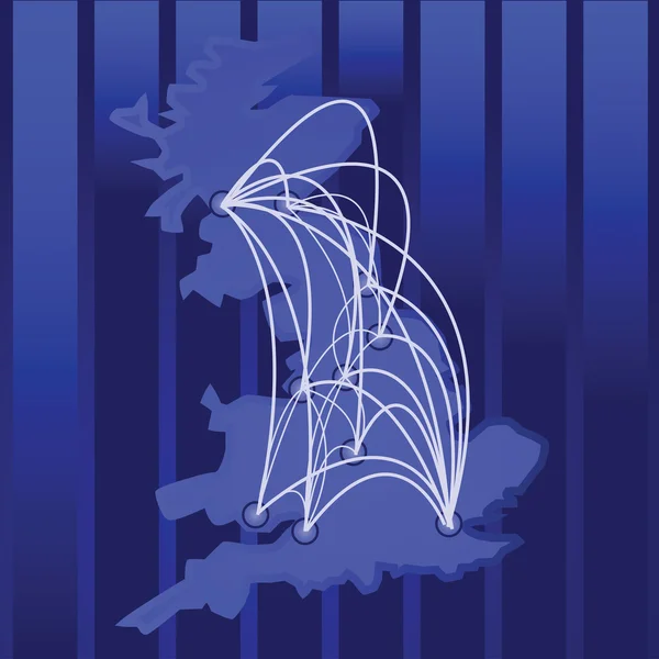 Royaume-Uni connecté — Image vectorielle